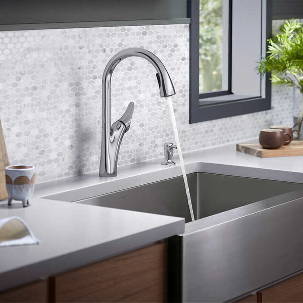 KOHLER Transitional Touchless Kitchen Faucet With Soap Dispenser