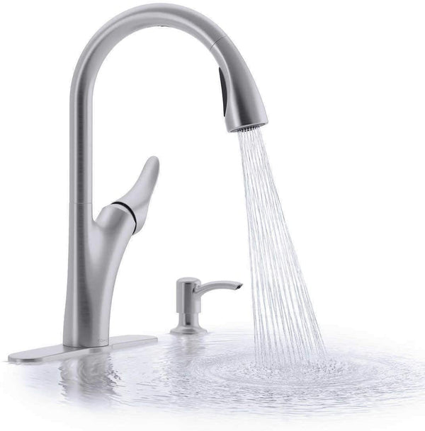 KOHLER Transitional Touchless Kitchen Faucet With Soap Dispenser