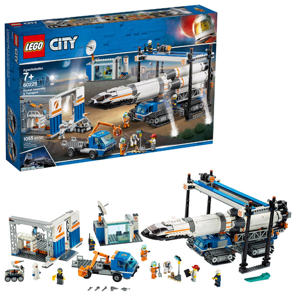 LEGO City Space Rocket Assembly & Transport 60229 Toy Set (1055 Pieces)