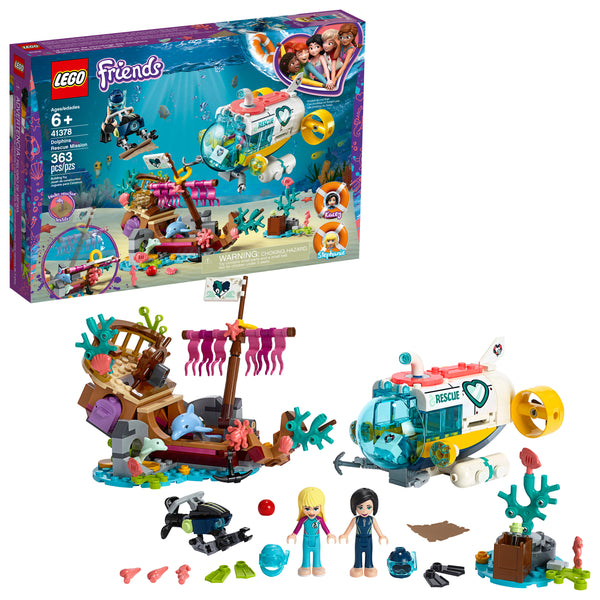 LEGO Friends Dolphins Rescue Mission 41378 Building Toy with Sea Animals for Creative Play (363 pieces)