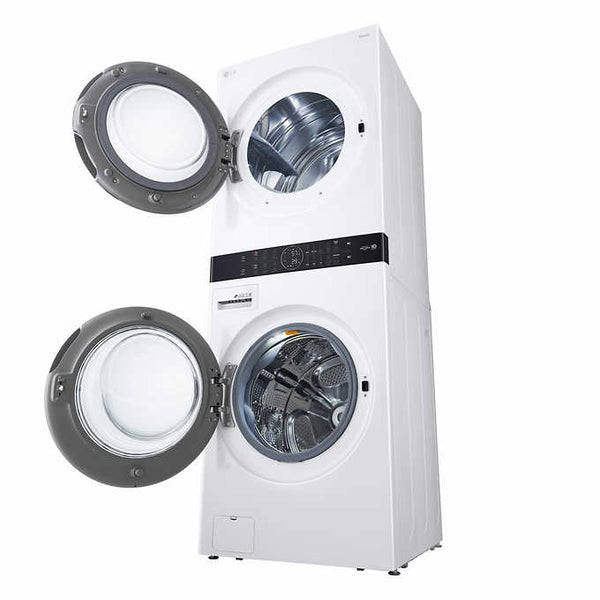 LG WashTower Single Unit ELECTRIC with Center Control 4.5 cu. ft. Front Load Washer and 7.4 cu. ft. Dryer with Turbo Steam
