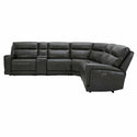 Lauretta 6-piece Leather Power Reclining Sectional with Power Headrests