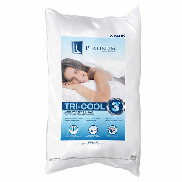 Live Comfortably Platinum Pillow, 2-pack