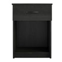 Mainstays Classic Nightstand with Drawer, Black Oak