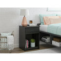 Mainstays Classic Nightstand with Drawer, Black Oak