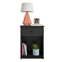 Mainstays Classic Nightstand with Drawer, Black Oak