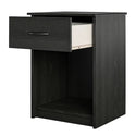 Mainstays Classic Nightstand with Drawer, Black Oak