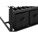 Mainstays Twin Over Twin Bunk Bed with Storage Bins, Black