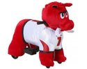 NCAA Arkansas 6V Plush Ride-On, Red