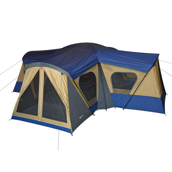 Ozark Trail 14-Person 4-Room Base Camp Tent, with 4 Separate Entrances