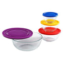 Pyrex 8-piece Sculpted Mixing Bowl Set with Lids