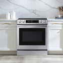 Samsung 6.3 cu. ft. Front Control Slide-in Electric Range with Smart Dial & Air Fry Stainless Steel