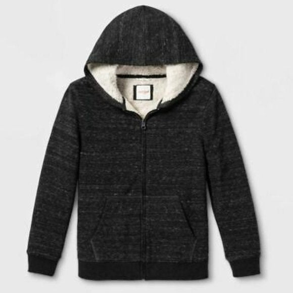 Boy's Sherpa Lined Fullzip Hoodie L (12/14)