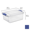 Sterilite 15 Qt. Latch Box Storage, Stadium Blue