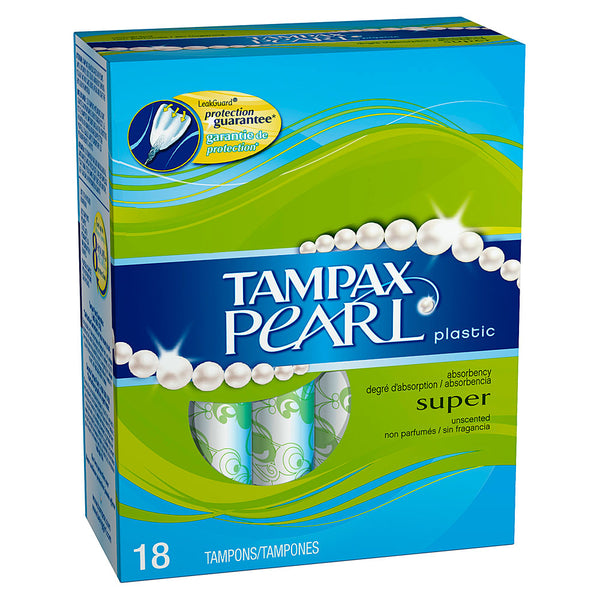 Tampax Pearl Tampons Super Unscented - 18 Ct