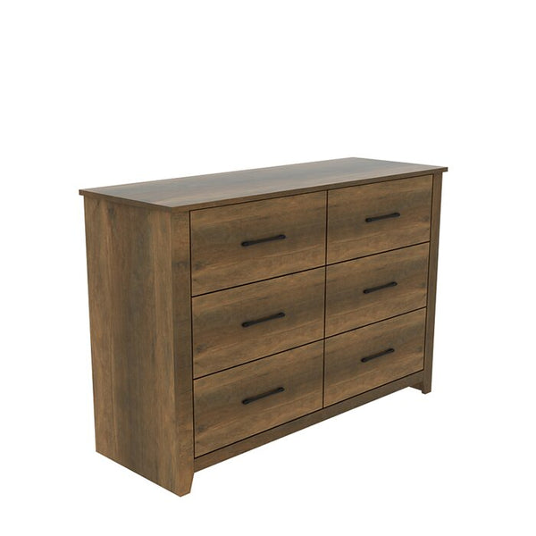 Walter 6 Drawers Double Dresser Knotty Oak