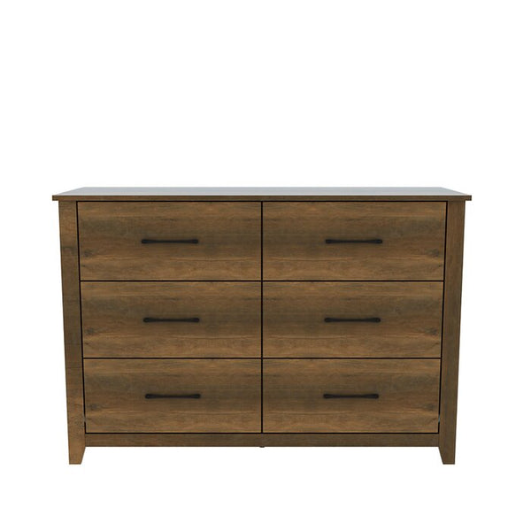 Walter 6 Drawers Double Dresser Knotty Oak