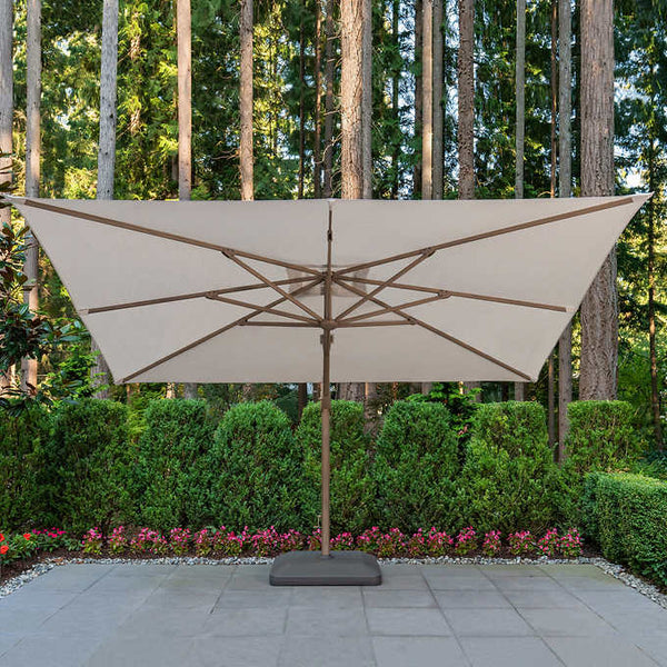 10' x 13' Wood-Look Seasons Sentry Cantilever Umbrella