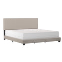 Willow Nailhead Trim Upholstered King Bed, Fog