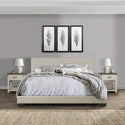 Willow Nailhead Trim Upholstered King Bed, Fog