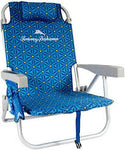 Backpack Cooler Chair with Storage Pouch and Towel Bar, Blue